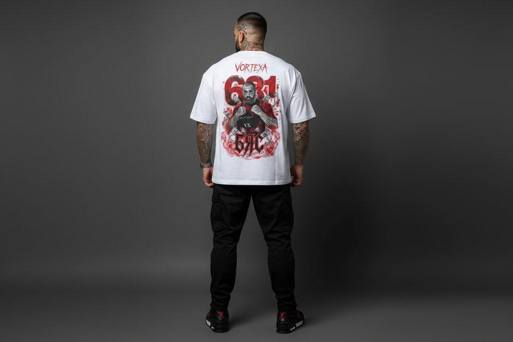 Бяла тениска - изцяло гръб